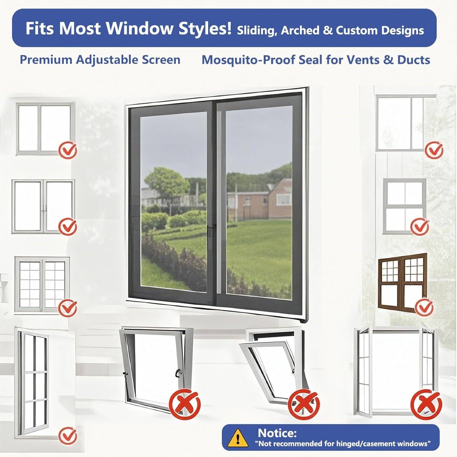 Velcro Window Screens | Adjustable Window Screen | Window Screen With Velcro: image 6