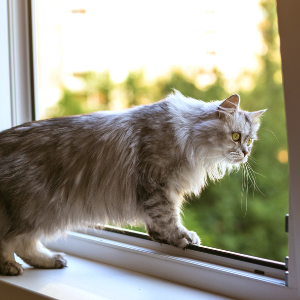 Moustiquaire de Fenêtre pour Chats | Écran de Fenêtre pour Chats | Moustiquaires Anti-Chats