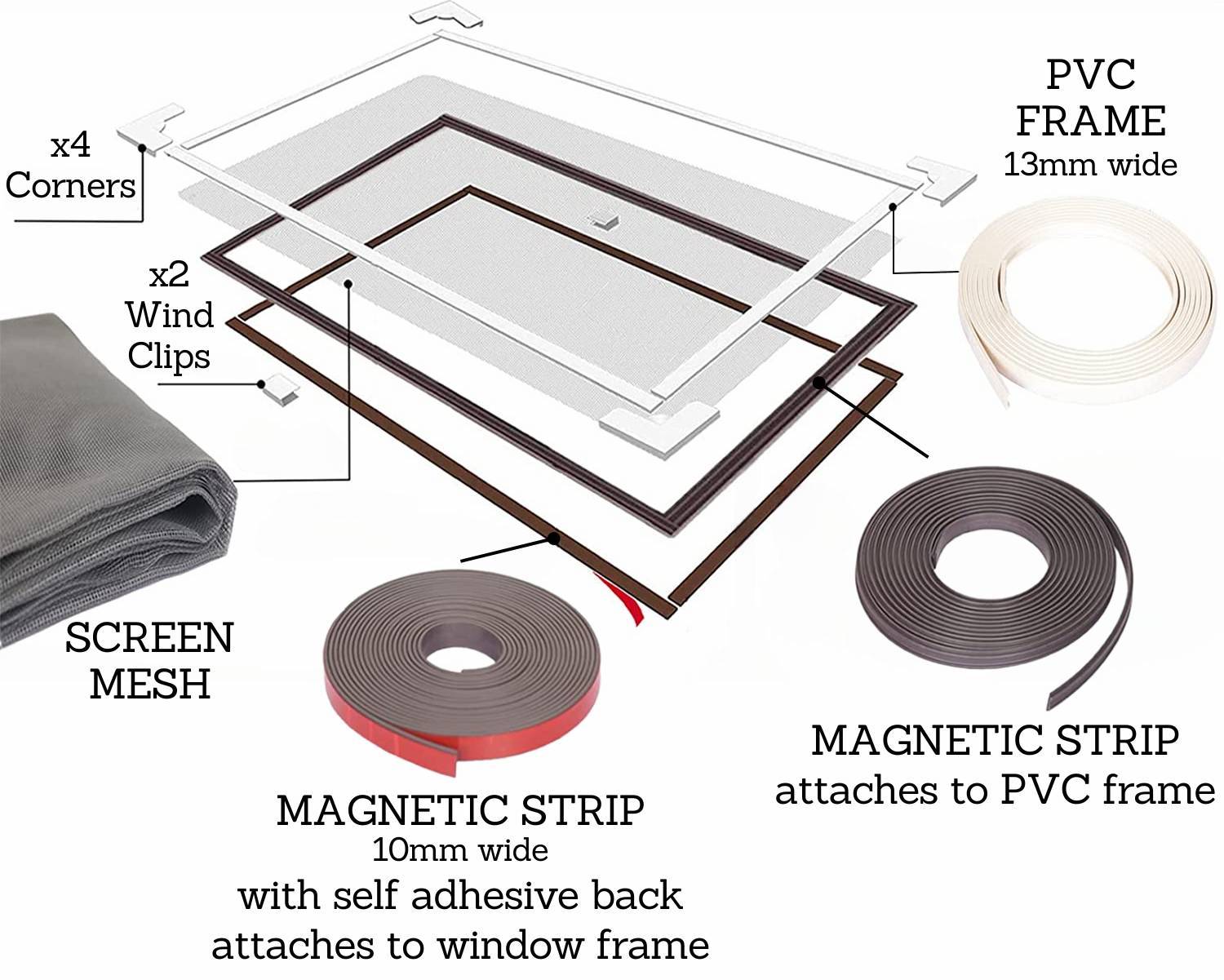 best magnetic window screen kit